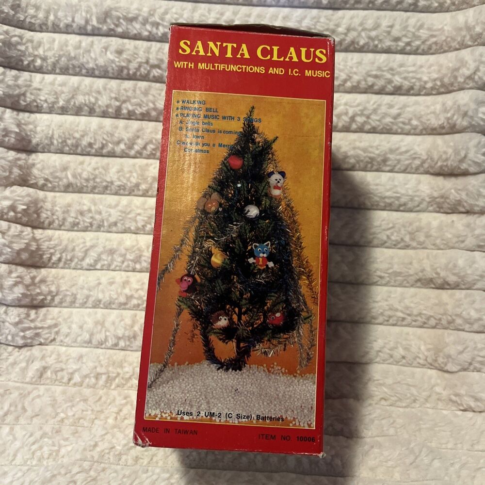 Walking Santa Claus With Multifunctions and I.C. Music Christmas  w/Bell 1970's - Picture 2 of 11